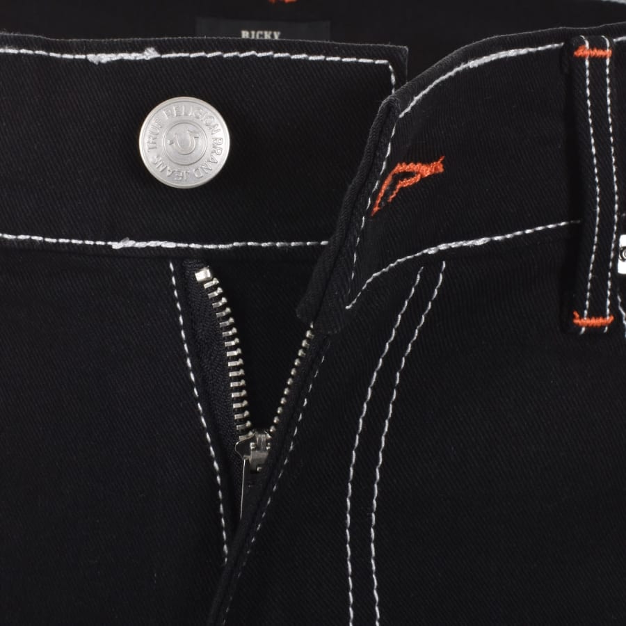 True Religion Ricky Straight Jeans Black | Mainline Menswear